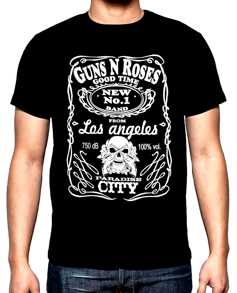 T-SHIRTS Guns and Roses, 1, men's t-shirt, 100% cotton, S to 5XL